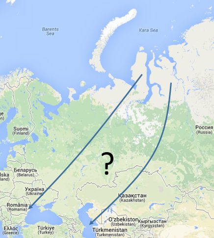 Sibérie - Siberia - Carte Goggle Maps